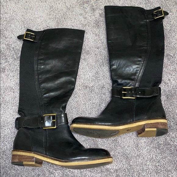 Lucky Brand Shoes - EUC Lucky Brand Leather Elastic Back Riding Boots
